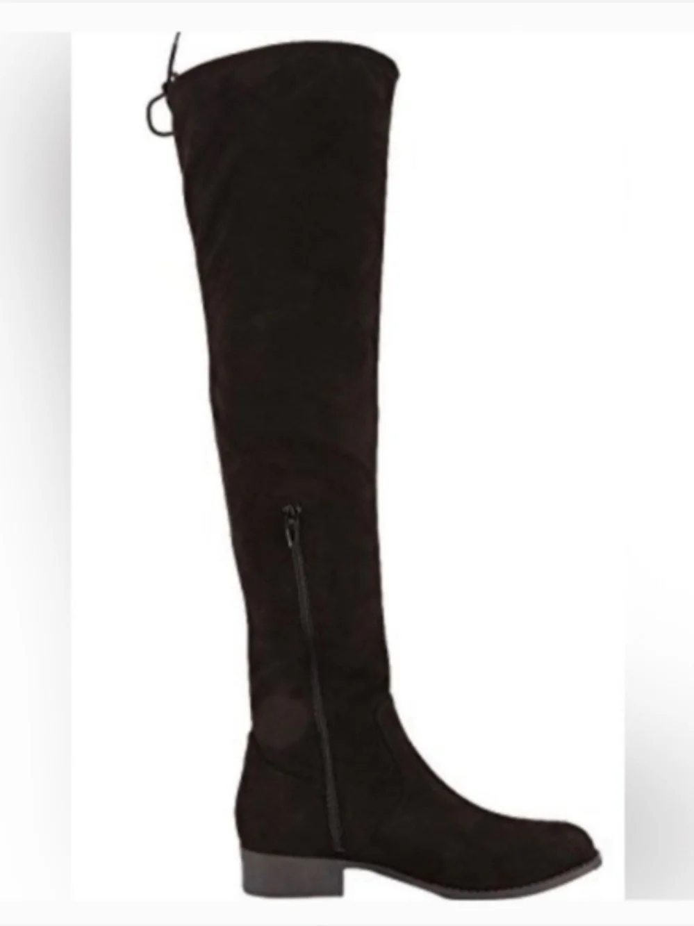 Black Over-the-Knee Lace-Up Women's Boots